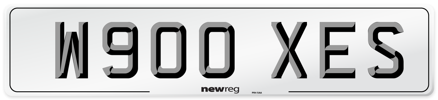 W900 XES Number Plate from New Reg